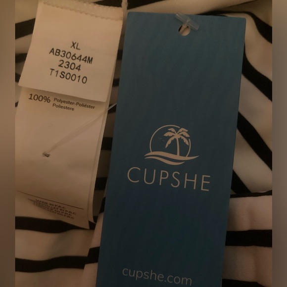 Sexy Deep Plunge Women’s One piece Swimsuit Bathing Suit, Striped Swimsuit, XL - Picture 3 of 4